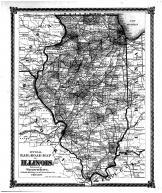 Railroad Map of Illinois, Logan County 1873